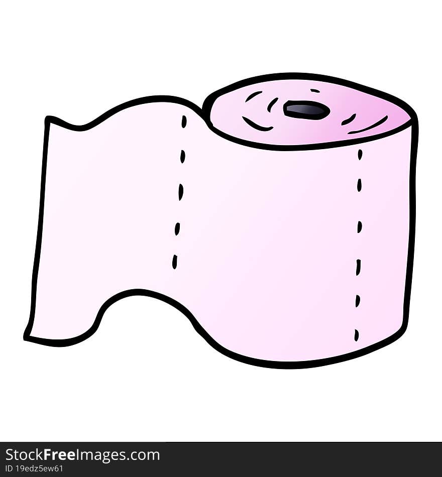 cartoon doodle toilet roll