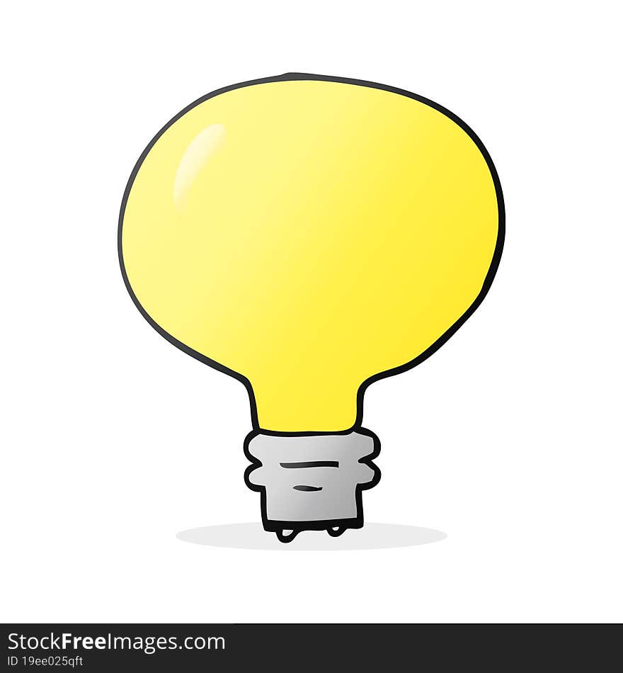 freehand drawn cartoon light bulb