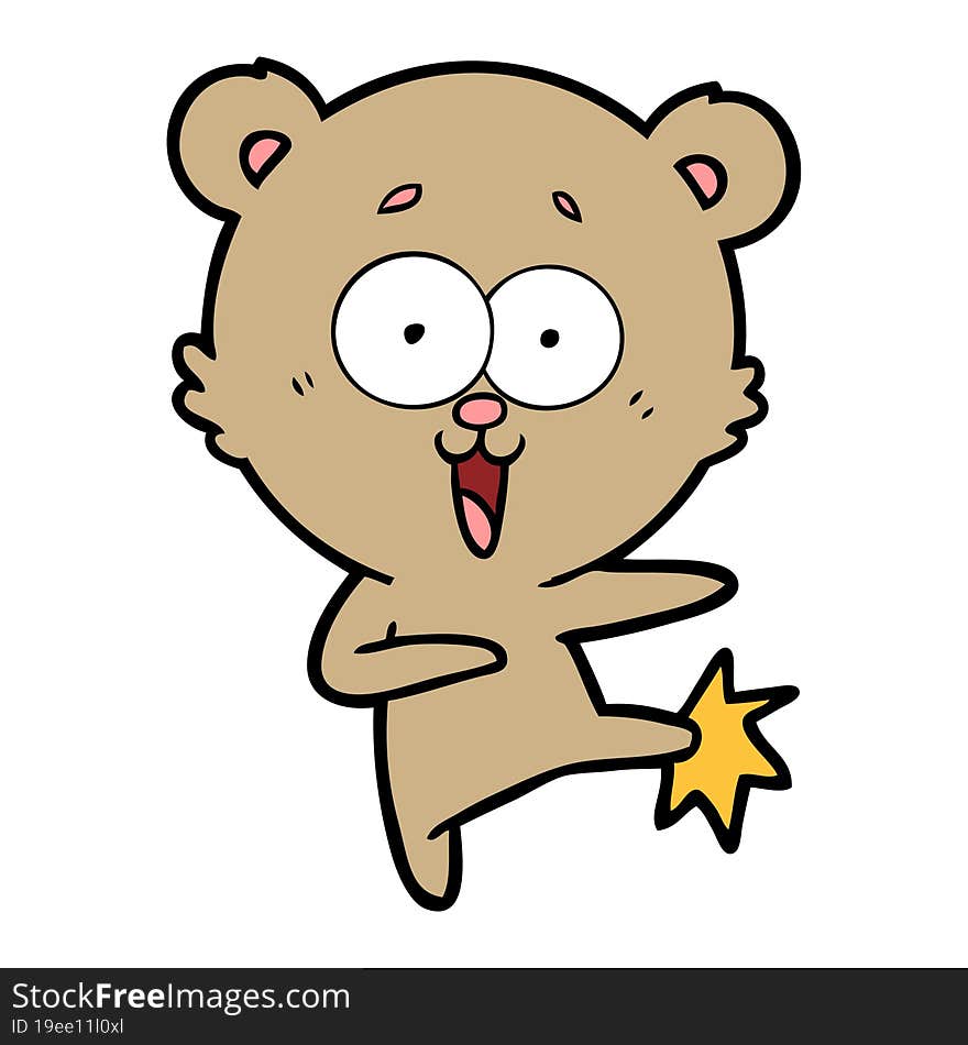 laughing teddy  bear cartoon. laughing teddy  bear cartoon