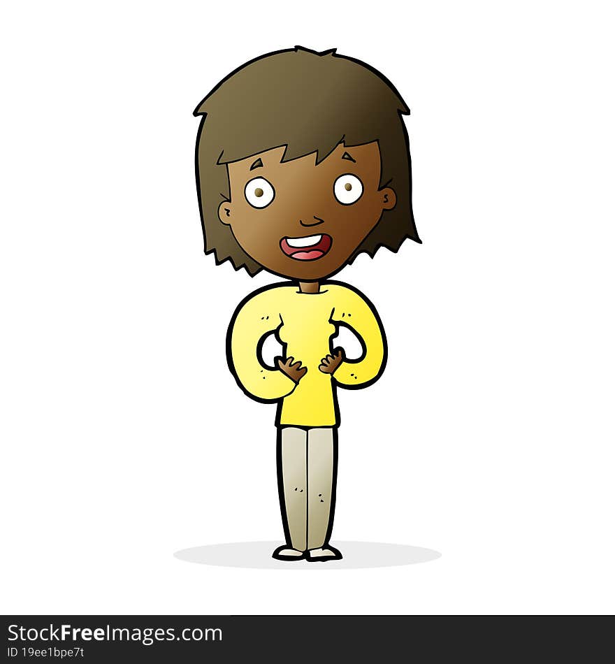 Cartoon Happy Woman