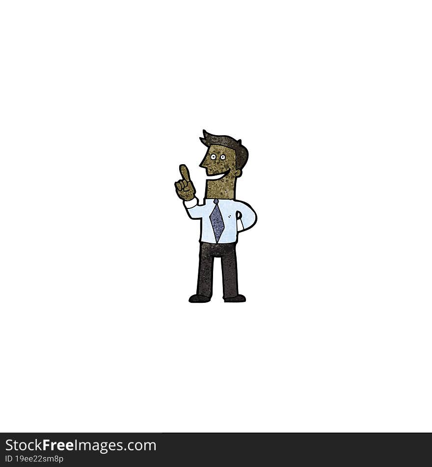 cartoon businessman with great idea