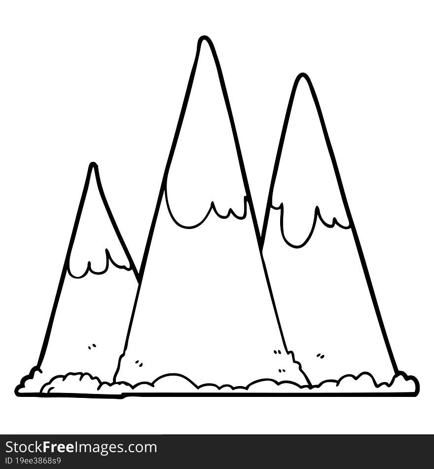 cartoon mountains. cartoon mountains