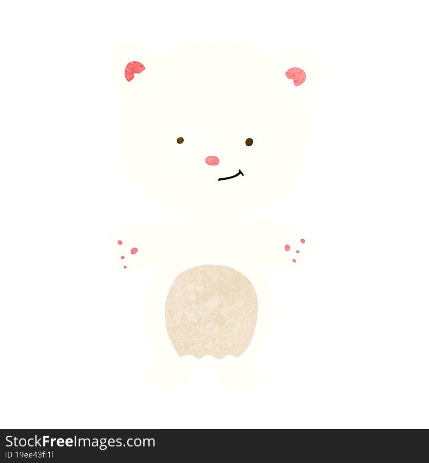 cartoon happy polar bear