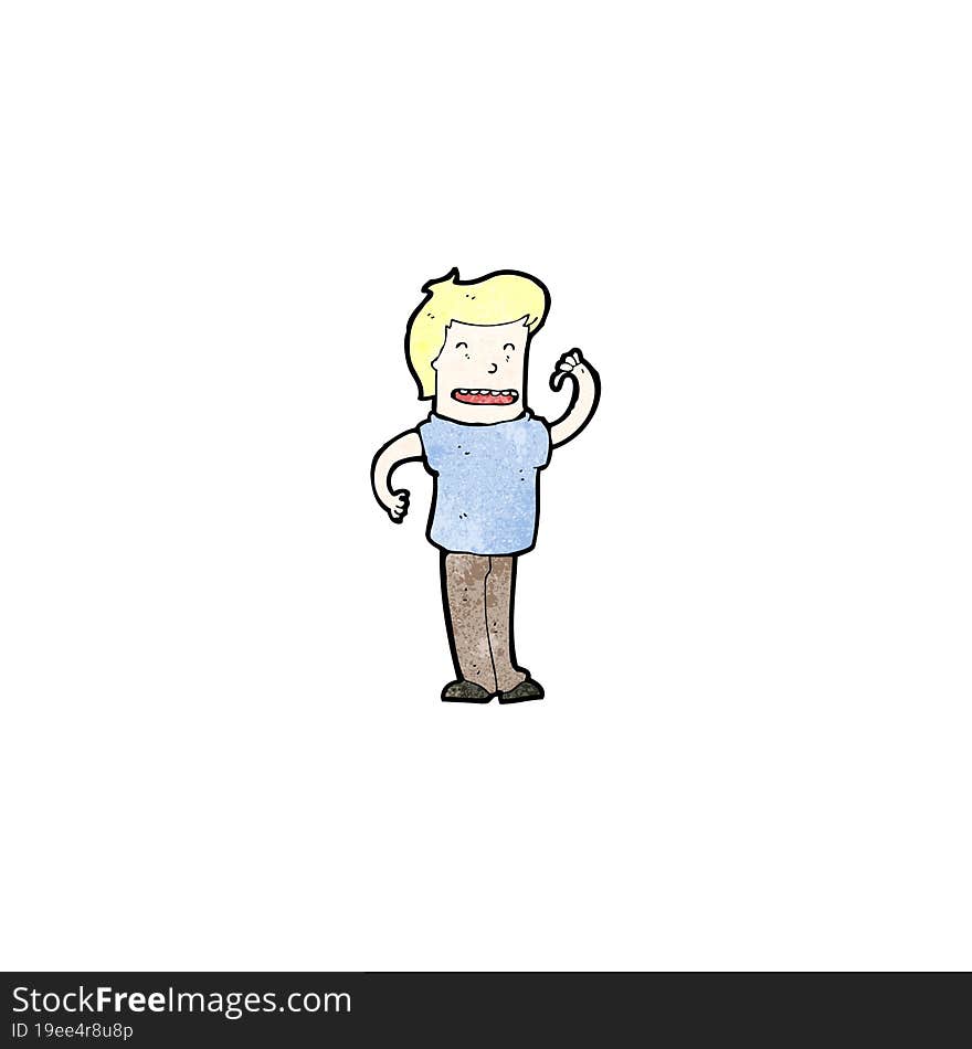 cartoon confident man