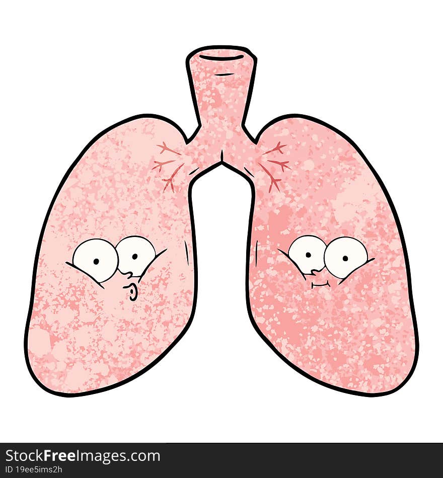 cartoon lungs. cartoon lungs