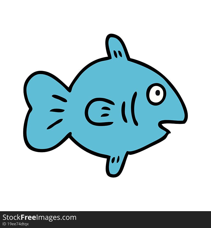 hand drawn cartoon doodle of a marine fish