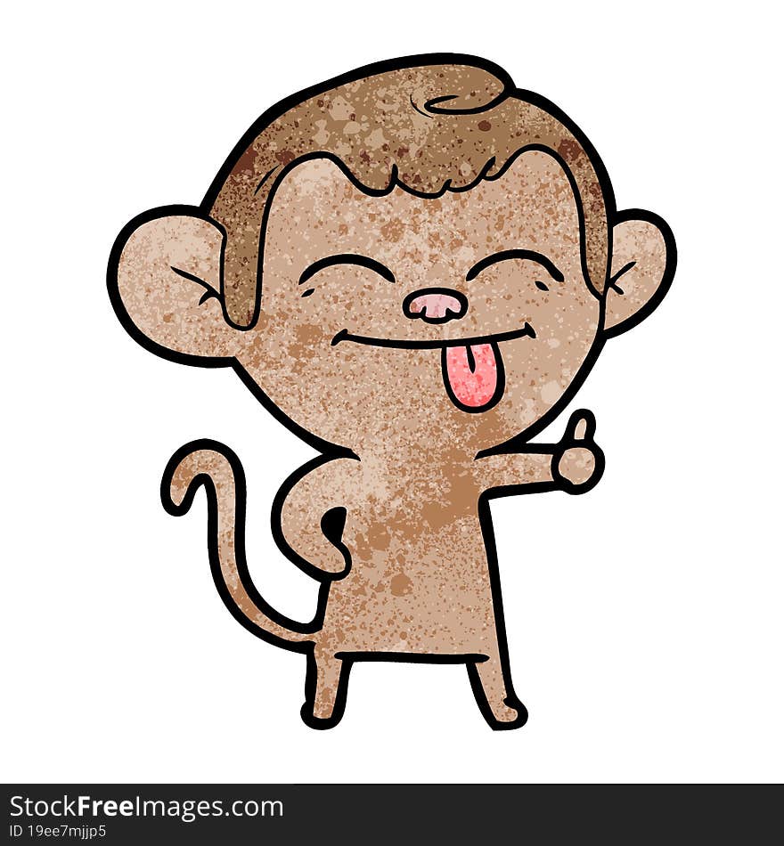 funny cartoon monkey. funny cartoon monkey