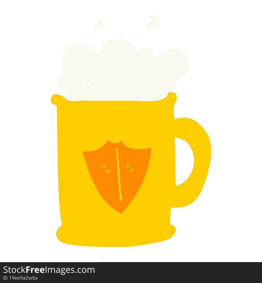 Flat Color Illustration Cartoon Tankard