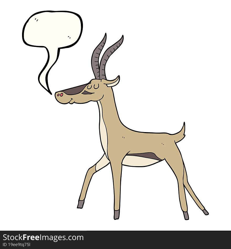 speech bubble cartoon gazelle