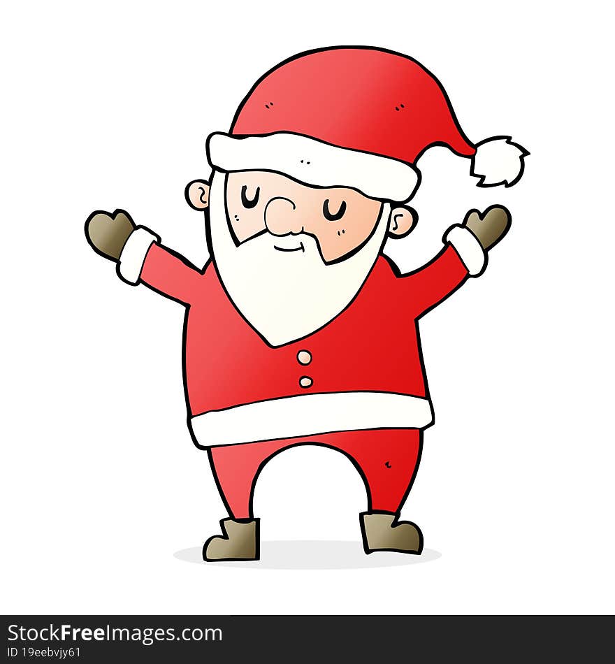 cartoon dancing santa