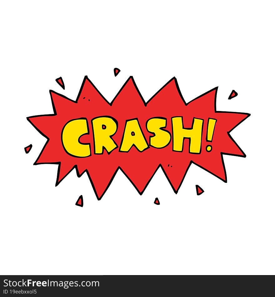 cartoon comic book crash symbol