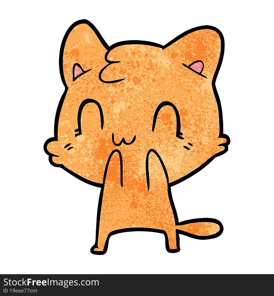 cartoon happy cat. cartoon happy cat