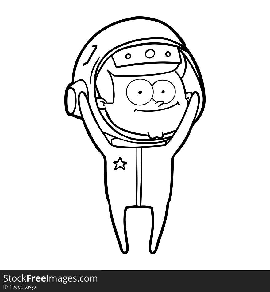 happy astronaut cartoon. happy astronaut cartoon