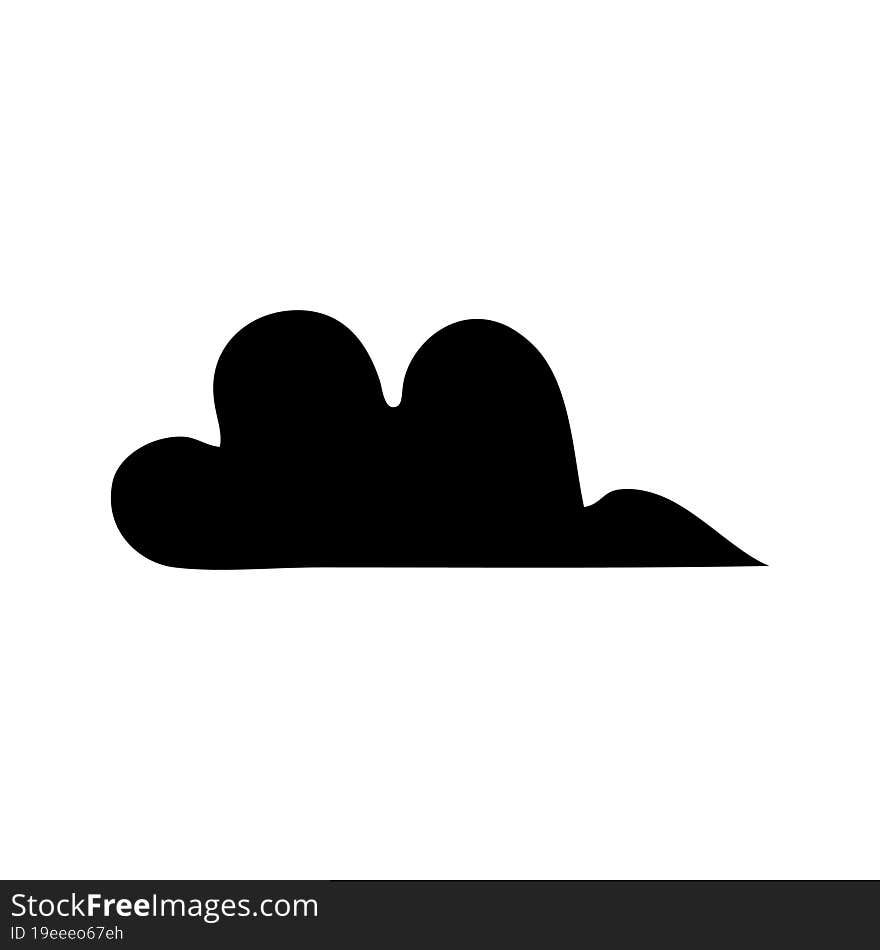 flat symbol cloud