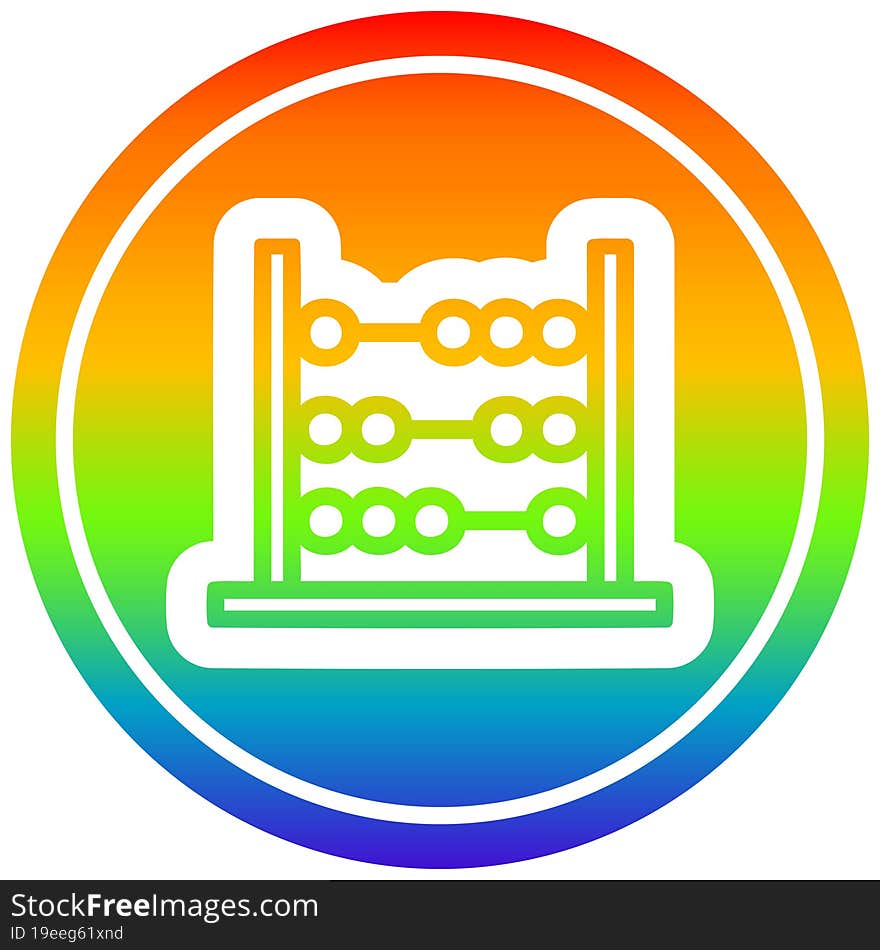 traditional abacus in rainbow spectrum