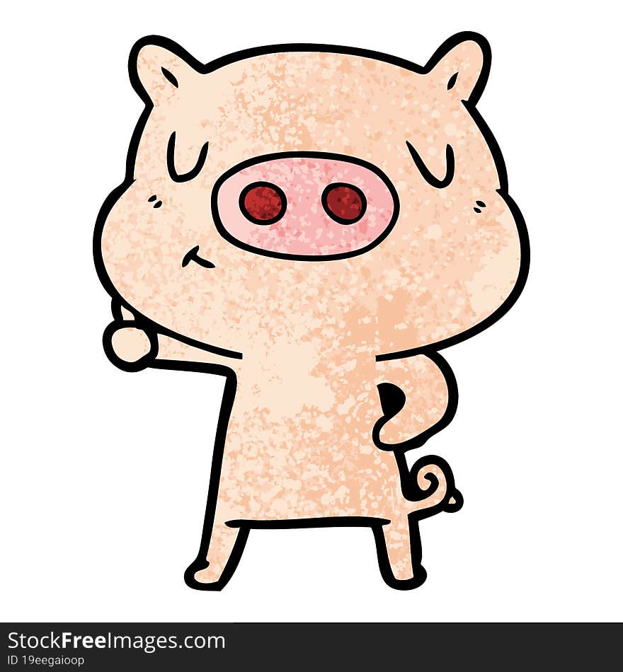 cartoon content pig. cartoon content pig