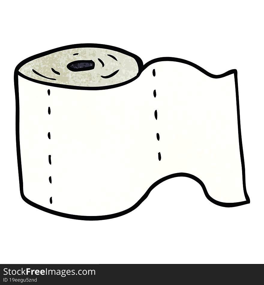 cartoon doodle toilet roll