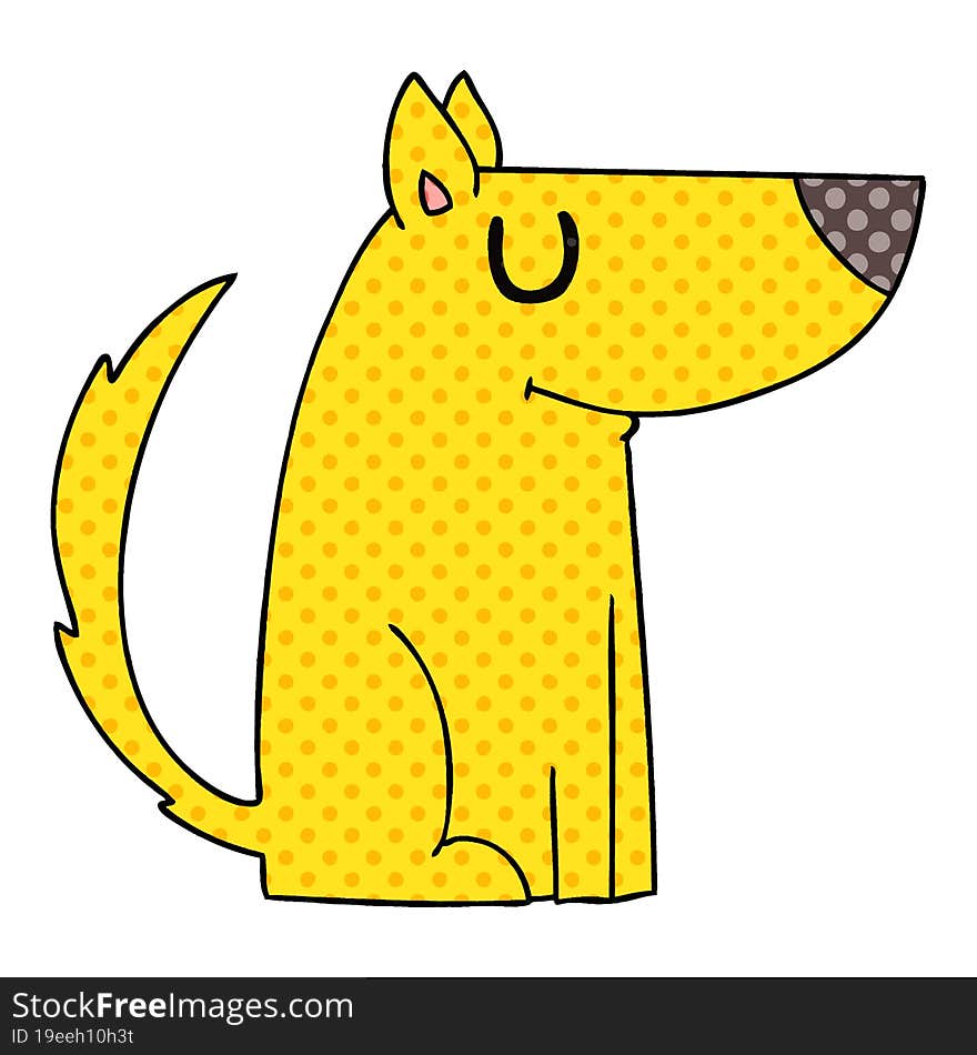 quirky comic book style cartoon dog