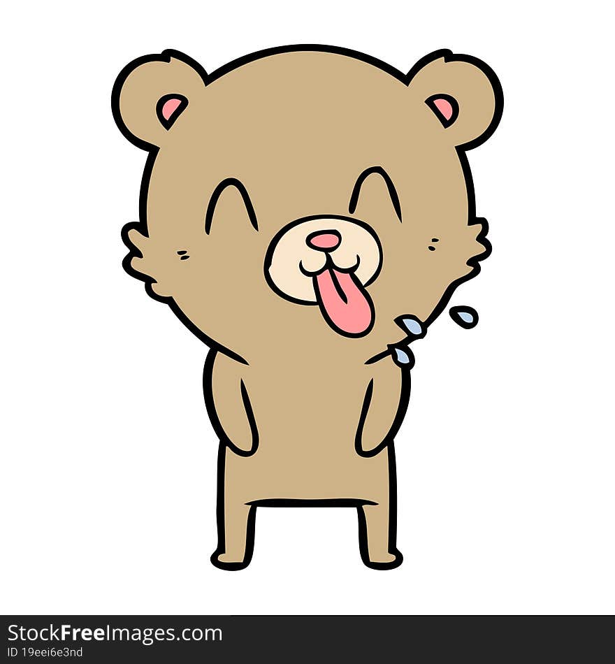 rude cartoon bear. rude cartoon bear