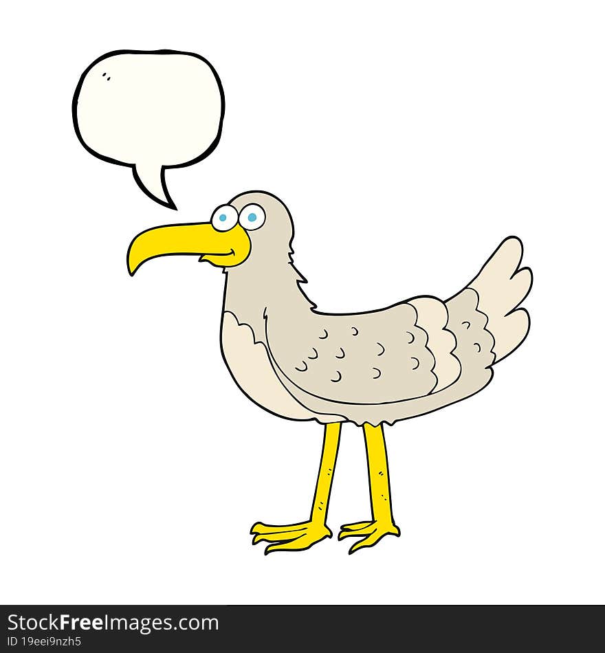 Speech Bubble Cartoon Seagull