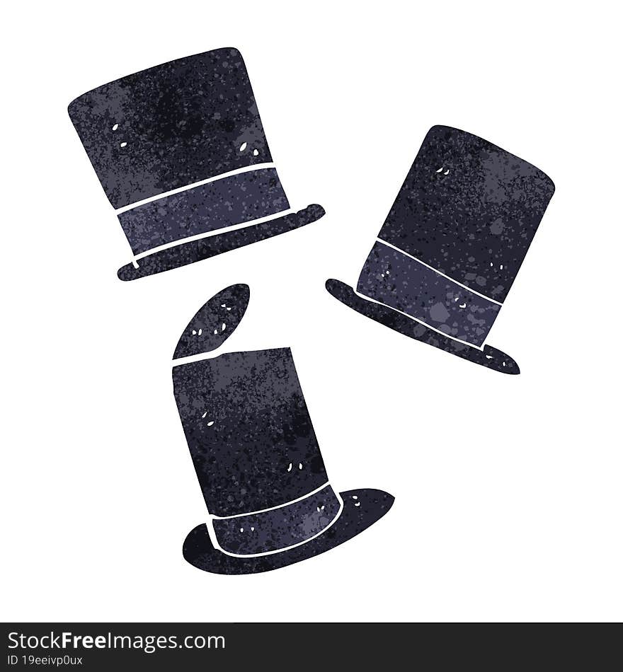 retro cartoon top hats