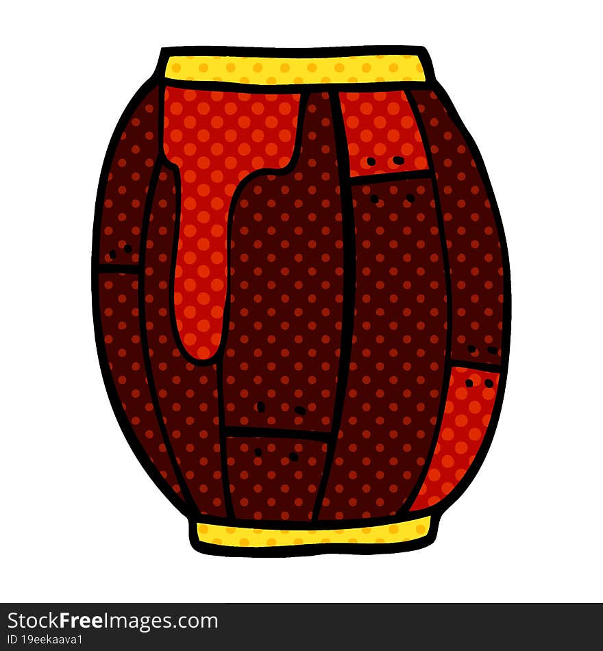 cartoon doodle of a barrel