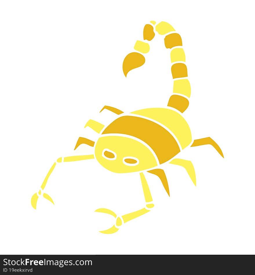 cartoon doodle of a scorpion