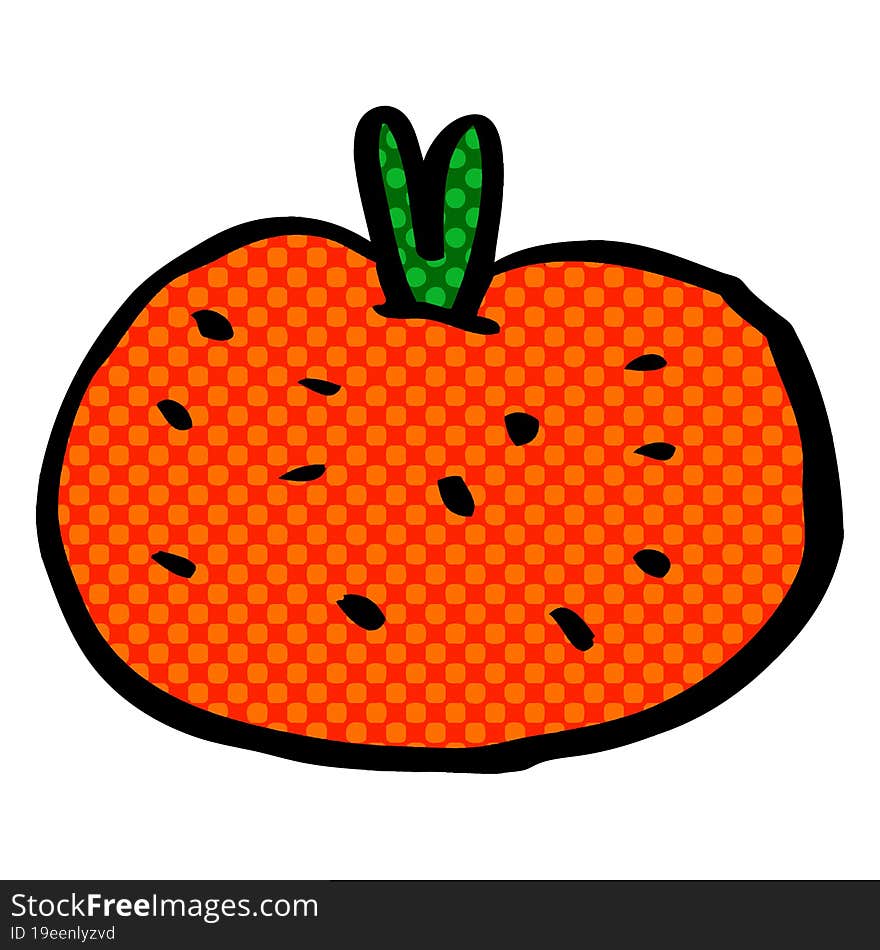 cartoon doodle organic orange