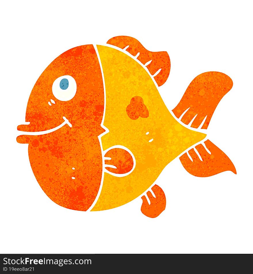 retro cartoon fish