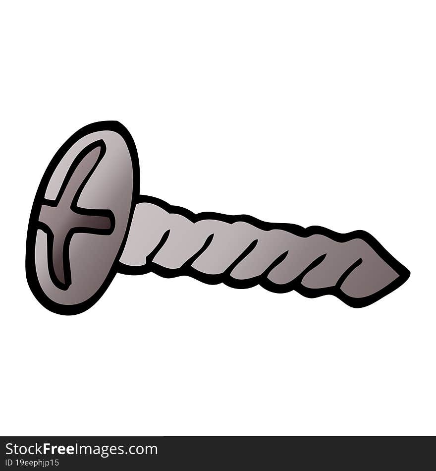 cartoon doodle metal screw