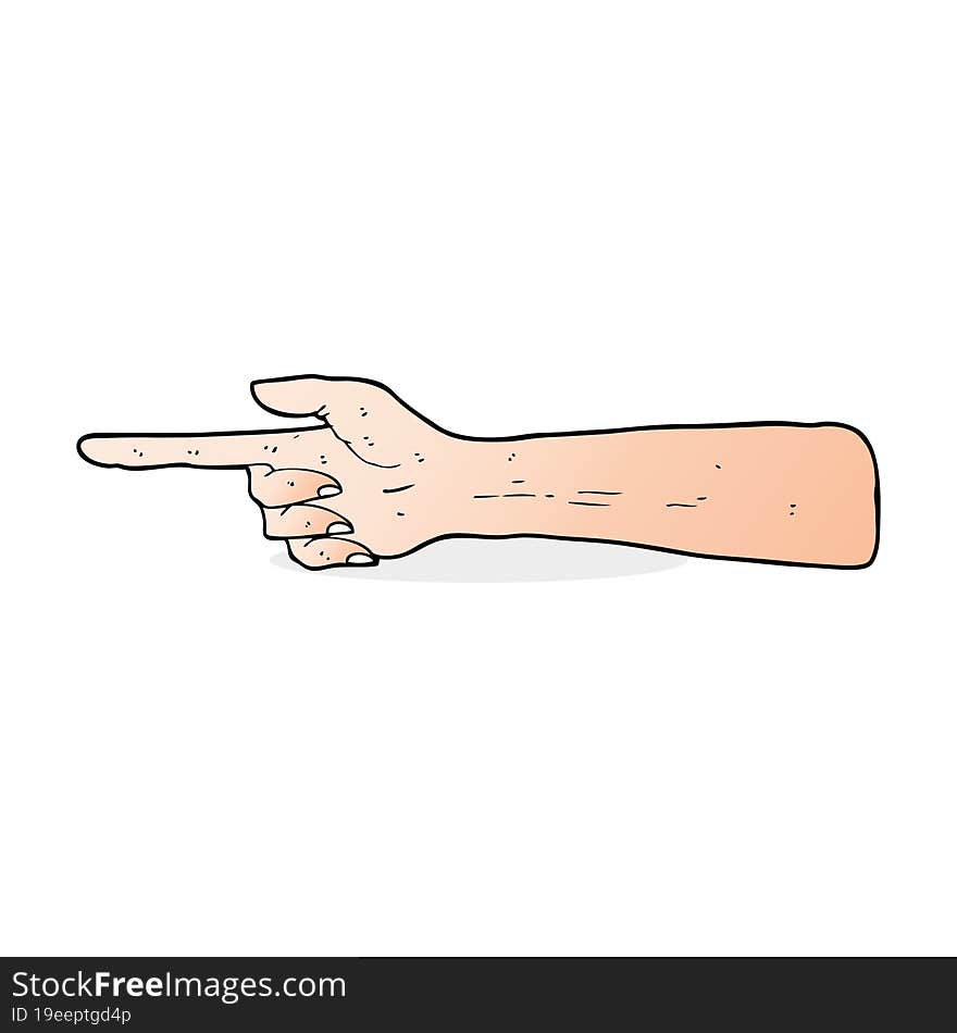 Pointing Hand Cartoon