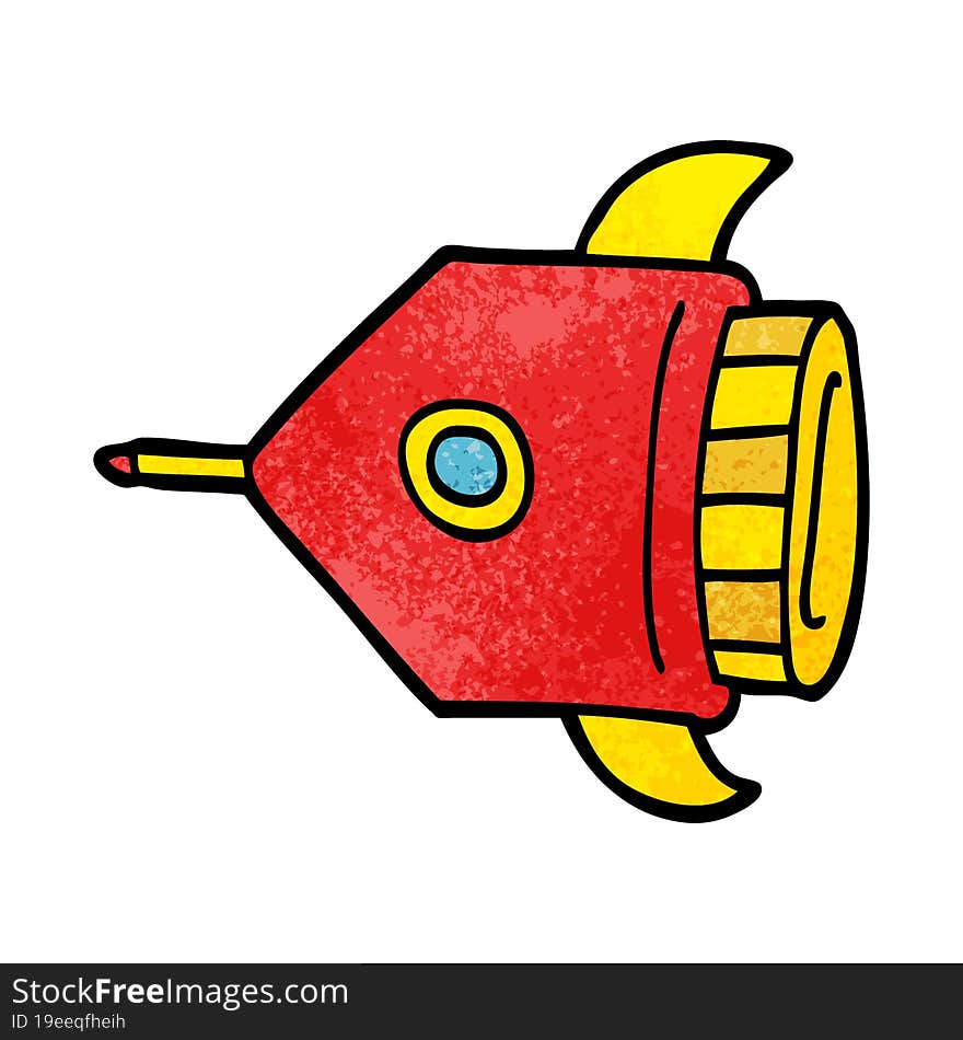 Cartoon Doodle Rocket