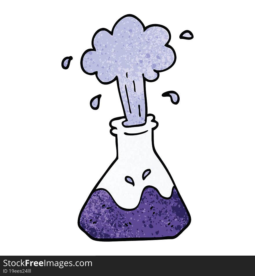 cartoon doodle exploding chemical set