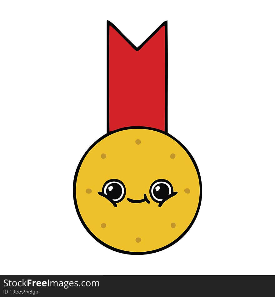 Cute Cartoon Gold Medal