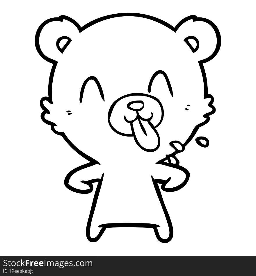 rude cartoon bear. rude cartoon bear