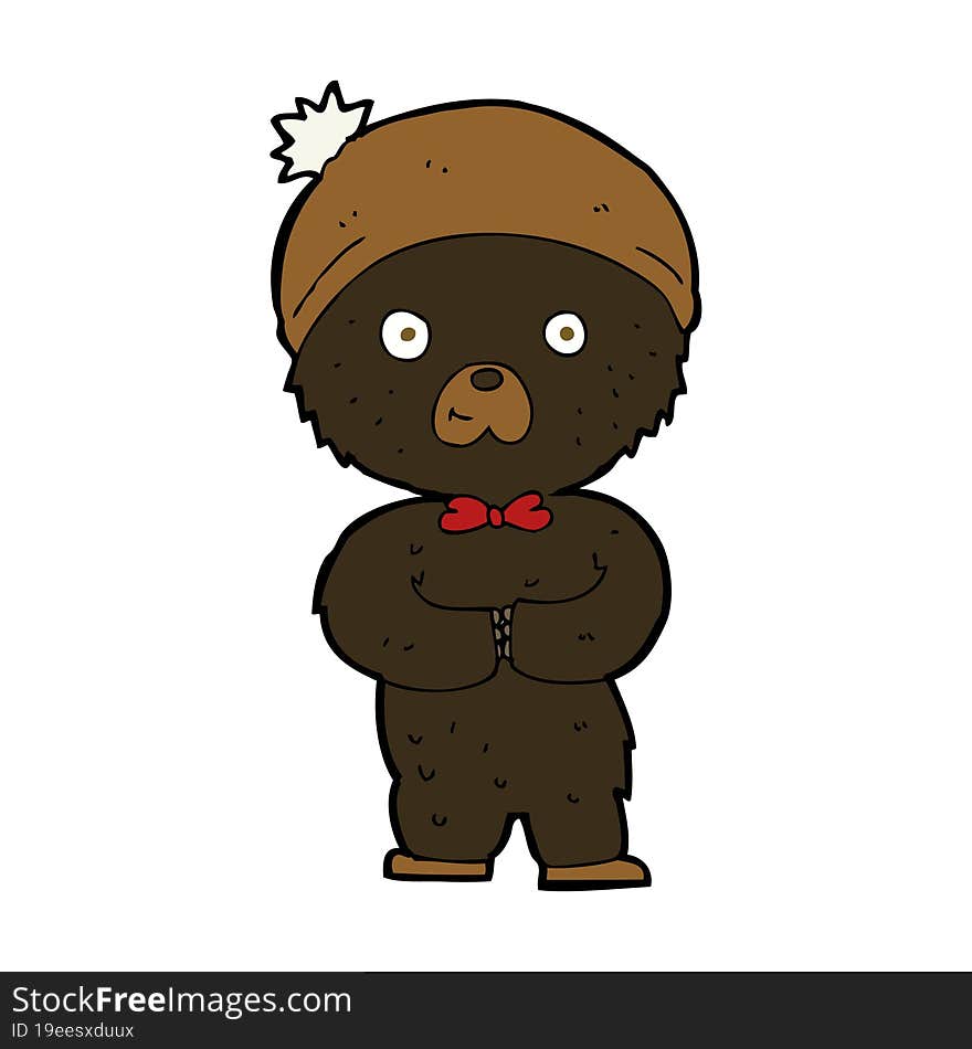 cartoon little black bear