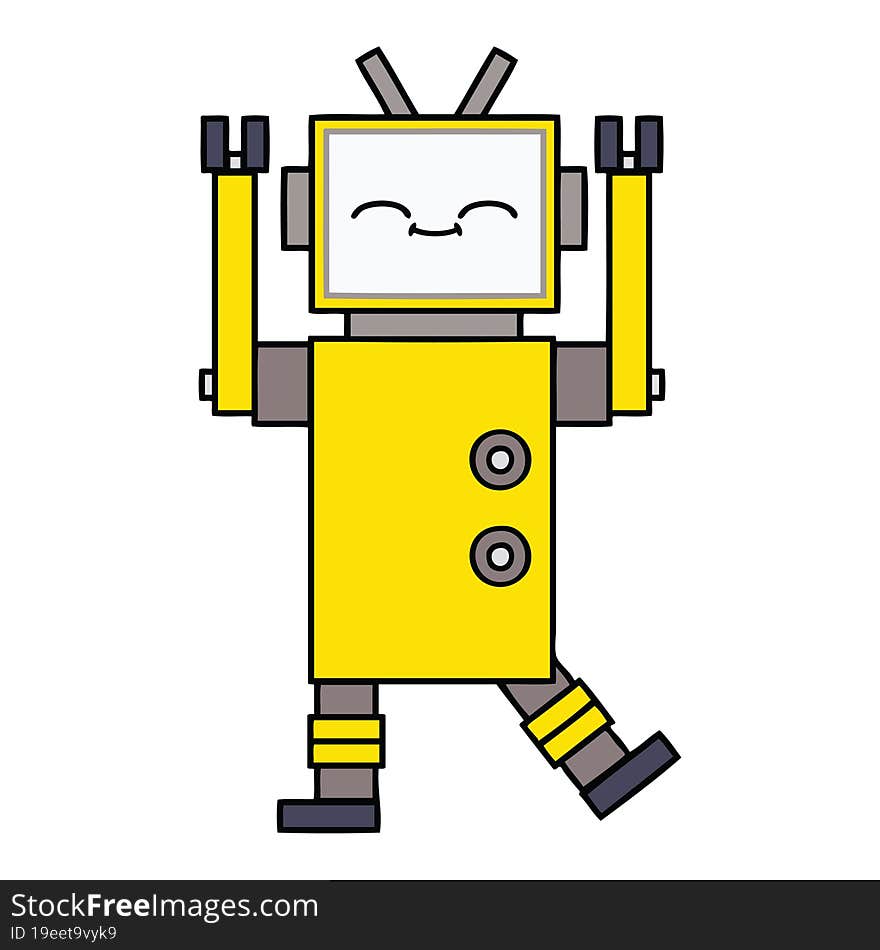 cute cartoon of a robot. cute cartoon of a robot