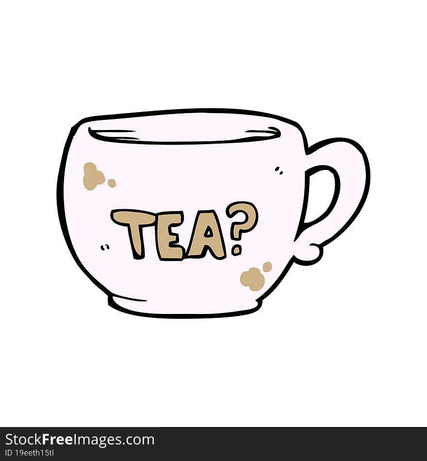 Cartoon Cup Of Tea