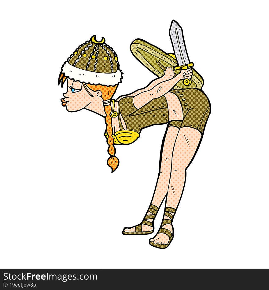 cartoon viking girl