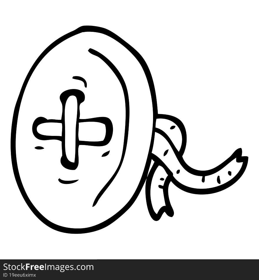 line drawing cartoon button