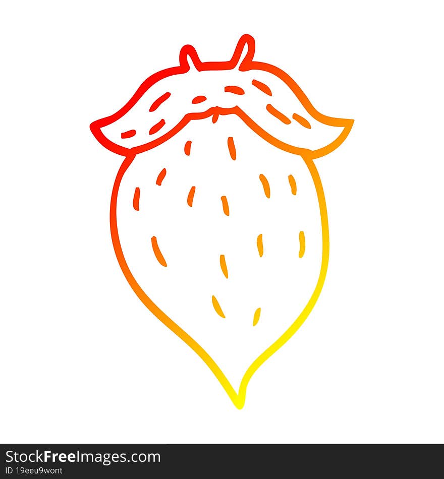 warm gradient line drawing cartoon fake beard