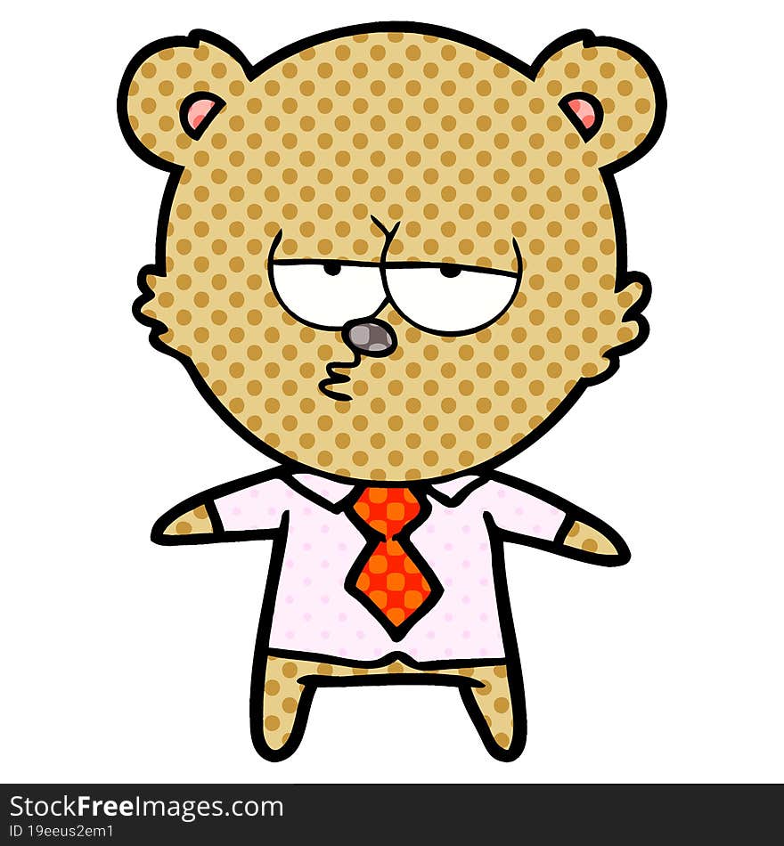 bear boss cartoon. bear boss cartoon