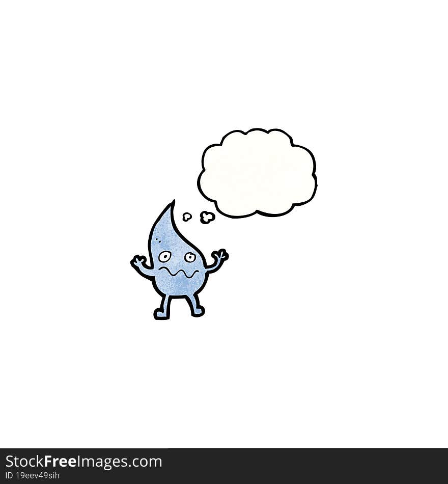 cartoon raindrop