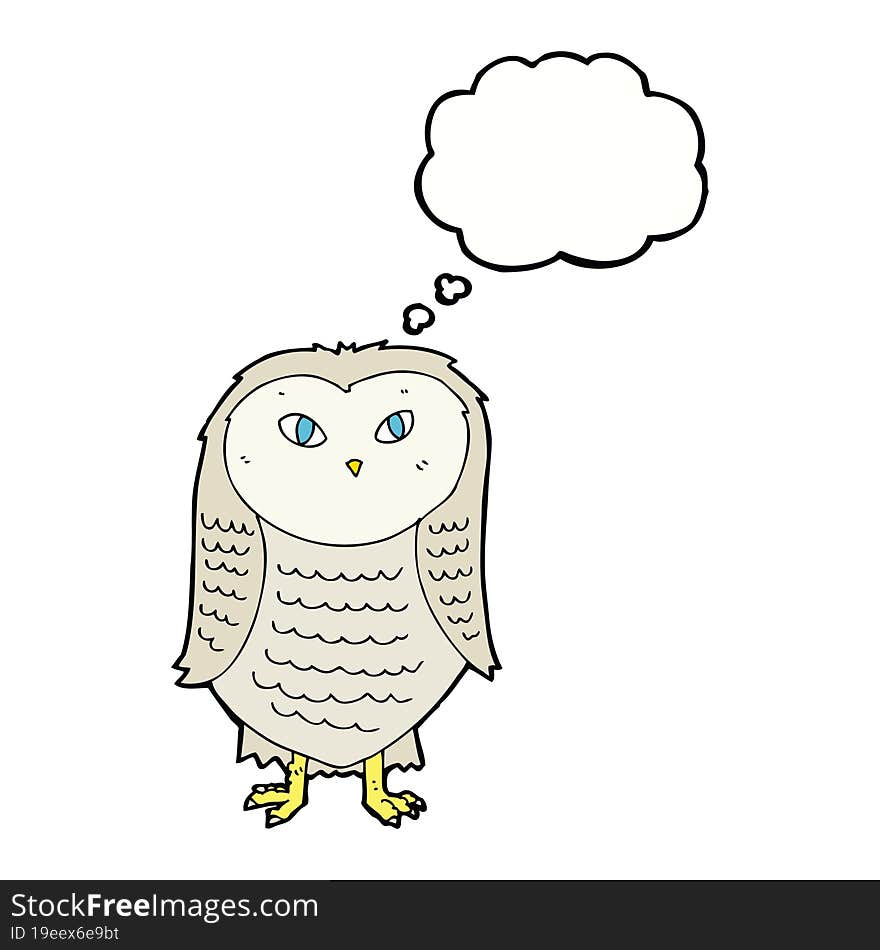 Cartoon Owl With Thought Bubble