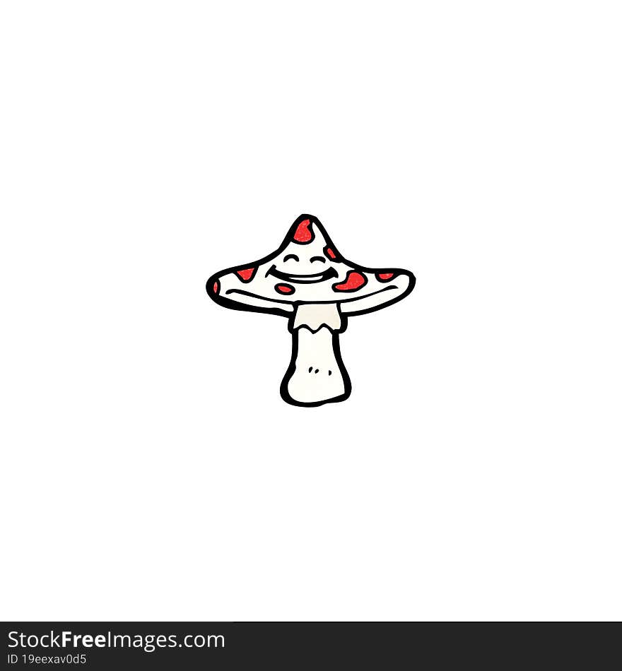 Cartoon Mushroom With Face