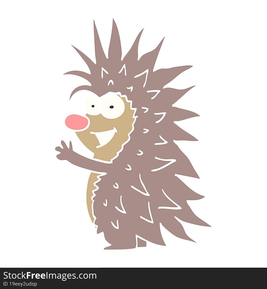 cartoon doodle spiky hedgehog