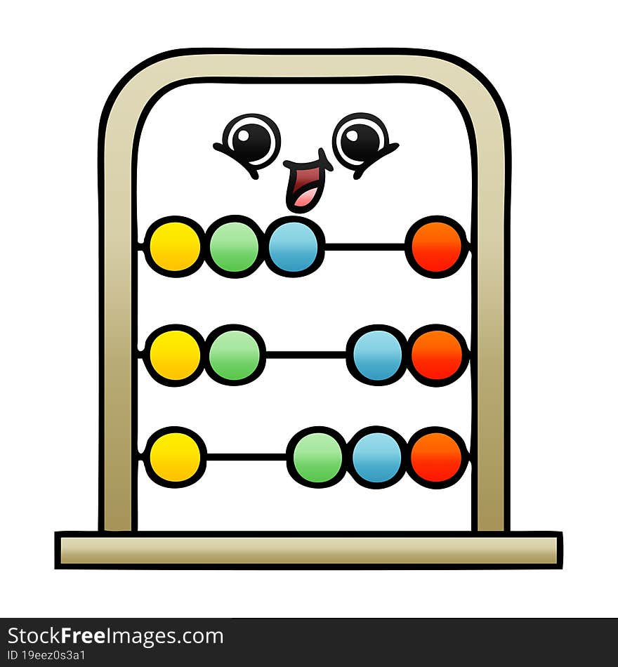 gradient shaded cartoon abacus