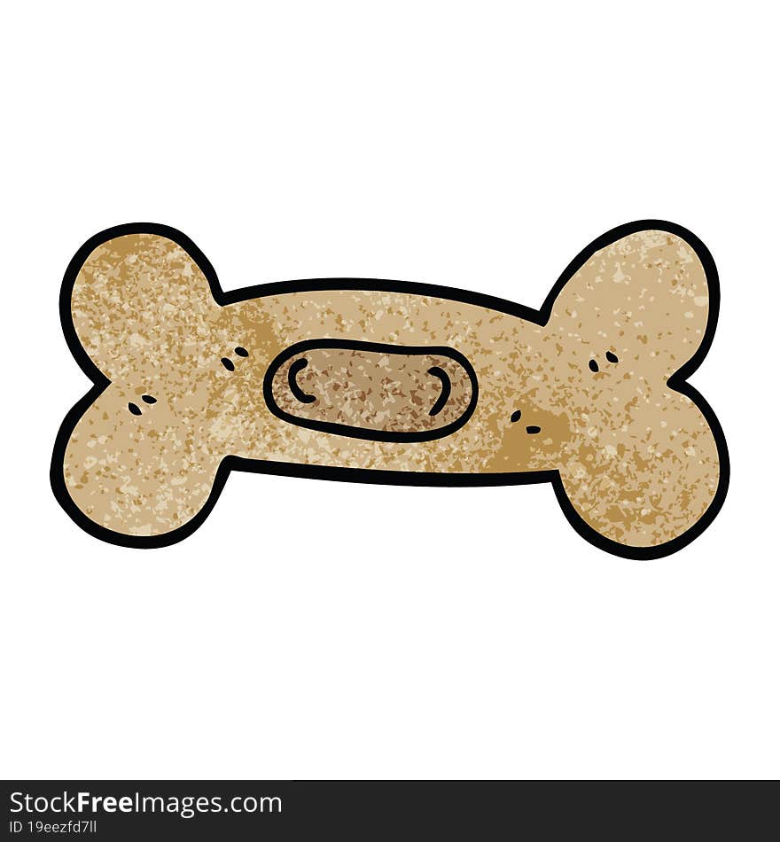 cartoon doodle pet bone