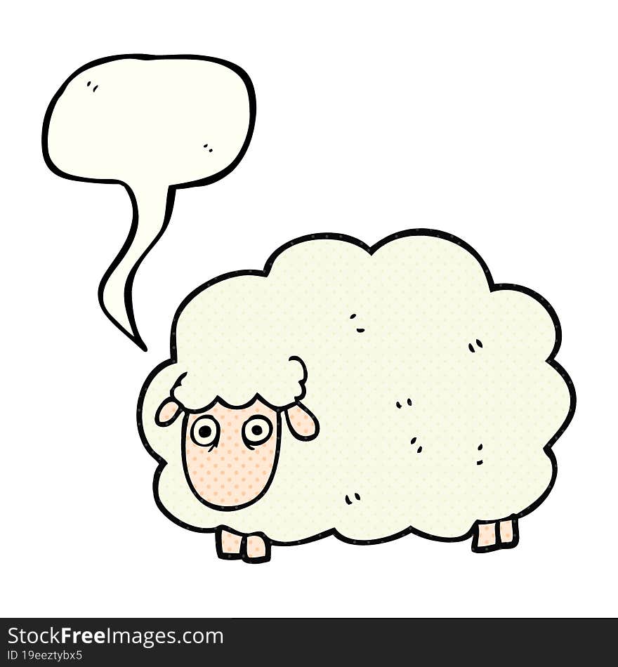 Comic Book Speech Bubble Cartoon Farting Sheep