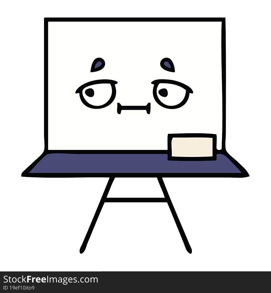 cute cartoon white board